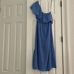 Club Monaco off the shoulder blue dress